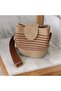 Straw Women's Bag Shoulder Bag Covered Jute Bag Midi Size Special Design Bag - 3