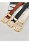 Set of 3 Gold Bridge Buckle Women's Belt, Jacket Belt, Trouser Belt, Dress Belt,