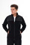 Men's Black Full Zipper Waterproof Softshell Garnished Fleece Jacket - 3
