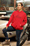 Motor Printed Women's Cotton Long Sleeve Rose 3 Thread Hooded Sweatshirt - 2