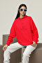 Fine Printed Women's Cotton Long Sleeve 3 Thread Hooded Sweatshirt - 3