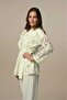 Women's Ecru Special Design Short Sleeve Cotton Maternity Maternity Dressing Gown Pajamas Set Set