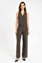 Women's Striped Button Closure Vest - 3