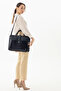 Women's Briefcase Laptop Bag Quilted Ecru - 8