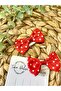 Hairless Baby Buckle, Red White Double Cute Hair Pain-Free Ribbon Hairless Baby Buckle - 5