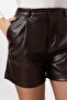 Faux Leather Shorts - 4
