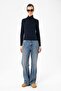 Navy Blue Women's High Top Knitwear Sweater - 3