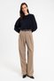 High Waist Straight Fit Trousers with Pencil Detail - 4