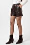 Faux Leather Shorts - 3