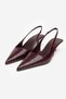 Rodney Burgundy Patterned Rubber Detailed Women's Heeled Shoes - 5