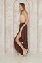 Women's Bitter Brown Authentic Elastic Waist Slit Casual Shalwar Skirt Bohemian Trousers 3635358 - 3