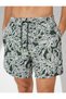 Swim Shorts Floral Lace Waist Pocket - 7