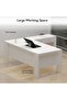 Moderno A01 L-Shaped Workstation Executive Desk with 2 Drawers for Office-White - 5