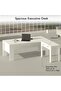 Moderno A01 L-Shaped Workstation Executive Desk with 2 Drawers for Office-White - 4