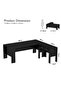 Moderno A01 L-Shaped Workstation Executive Desk with 2 Drawers for Office-Black - 2