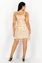 Women V Neck Short Sleeves Printed Organza Mini Dress, Floral - 2