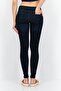 Women Skinny Fit Stretchable Textured Denim Jeans, Navy - 2
