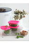 Feyzade Cube Breakfast Storage Set - Pink Cover, 405Cc and 270Cc - 2