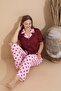Women's Battal Milan Fabric Short Sleeve Shirt Collar Plus Size Pajamas Set - 5