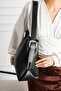 Bella Black Women's Hand, Hand and Shoulder Bag with Adjustable Belt - 2