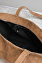 Beige Suede Women's Bag - Double Handle, Model 8225 - 6