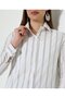 Women's Stripe Shirt - White & Stripe Pattern, Woven Fabric, Comfortable Fit, Trendy Model - 2