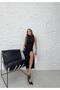 Women's Stand Collar Slit Sleeveless Long Dress - 2
