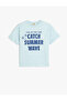Oversize T-Shirt Short Sleeve Crew Neck Summer Print Detail Cotton