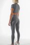 Destiny Women's Ultra Stretchy-Light Dark High Waist Gray Sports Leggings - 4
