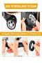 Silicone Wearproof Anti Sound Suitcase Wheel Case Skidproof Mold - 8Pcs Black - C01 - 4