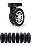 Silicone Wearproof Anti Sound Suitcase Wheel Case Skidproof Mold - 8Pcs Black - C01 - 2