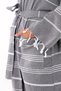 Cotton Gray Colored Hooded Loincloth Bathrobe, Dressing Gown and Beach Dress - 8