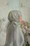 30% Silk Double Layer Tulle Shawl - Gray - 2