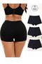 Gathering Effect 3 Pieces Women's Seamless Invisible Non-Marking Mini Shorts Boxer Skirt Underdress Shorts