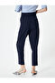 Belted Fabric Trousers High Waist Pocket Detailed - 4