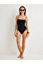 Ribbed Square Neck Thin Strap Basic Swimsuit - 3
