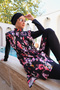 Quick Drying Parachute Fabric Zippered Gilet Model Tights Closed Hijab Swimsuit 3865