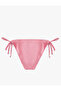 Shiny Brazilian Bikini Bottom with Lacing Detail on the Sides - 2