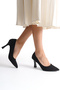 Black suede stiletto heels women's high heels 9 cm heel height 2024 - 2