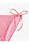 Shiny Brazilian Bikini Bottom with Lacing Detail on the Sides - 3