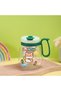 Glass Water Bottle with Strainer, Adhesive and Straw, 15X13 - Green-