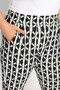 Plus Size Patterned Lycra Trousers - Skinny Leg, Pocket, Carrot Cut302561 - 4