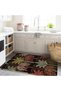 Tuğrul Collection Dark Tone Multicolor Palm Trees Pattern Woven Base Modern Decorative Carpet 05 - 3