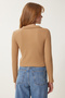 Women's Biscuit Polo Neck Corded Knitted Blouse GT00111 - 5