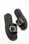 Women's Black Slippers 18987 - 4