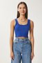 Women's Red Gray Melange Dark Blue 3-Pack Strappy Crop Knitted Blouse Gt00200 - 2