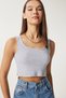 Women's Red Gray Melange Dark Blue 3-Pack Strappy Crop Knitted Blouse Gt00200 - 8