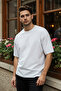 White Oversized /Wide Cut Short Sleeve T-Shirt Tmnss22Ts0317 - 3