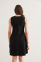 Women's Black Parted Thessaloniki Flared Dress Elb-19002336 - 7
