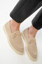 Beige Suede Women's Casual Shoes 20265 - 3